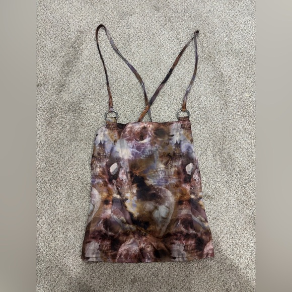 The Ragged Priest Nova Skull Print Parachute Pants Trousers and Backless Top 12 - Picture 8 of 13